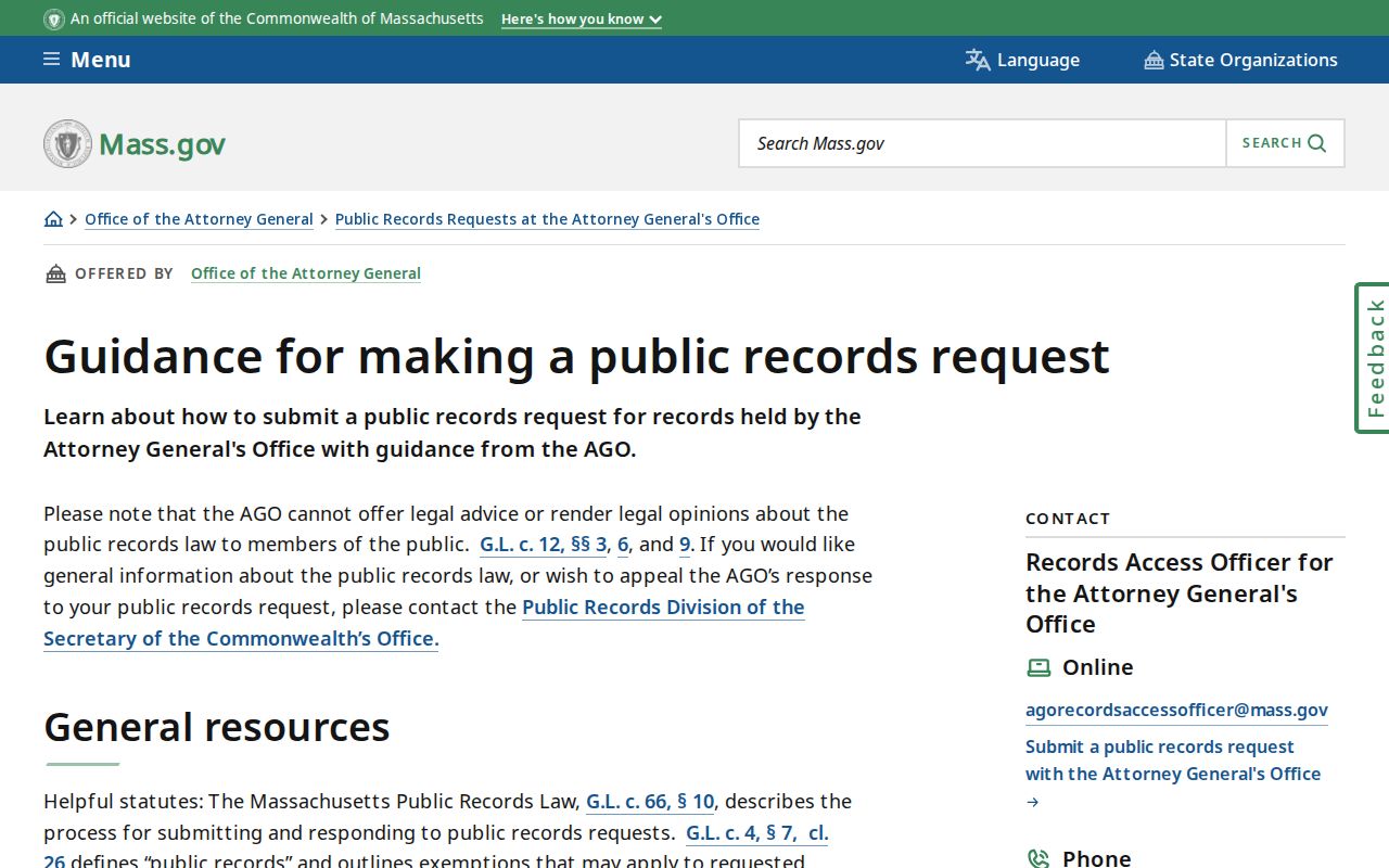 New Bedford residents directory Massachusetts public records request guidance