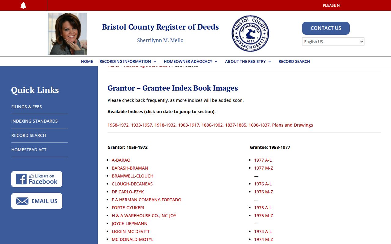 New Bedford street directory old grantor grantee index scans